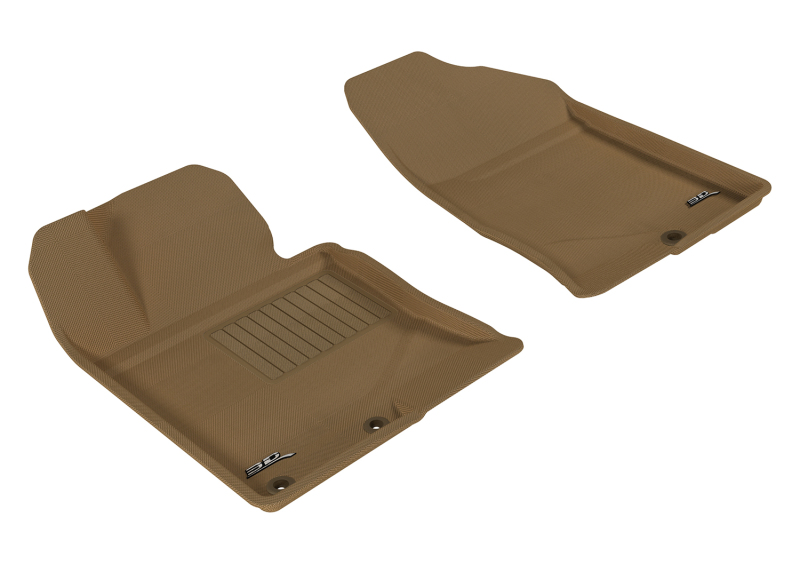 Hyundai Sonata Hybrid Floor Mats - Front - 3D MAXpider - Kagu - Tan - 2015